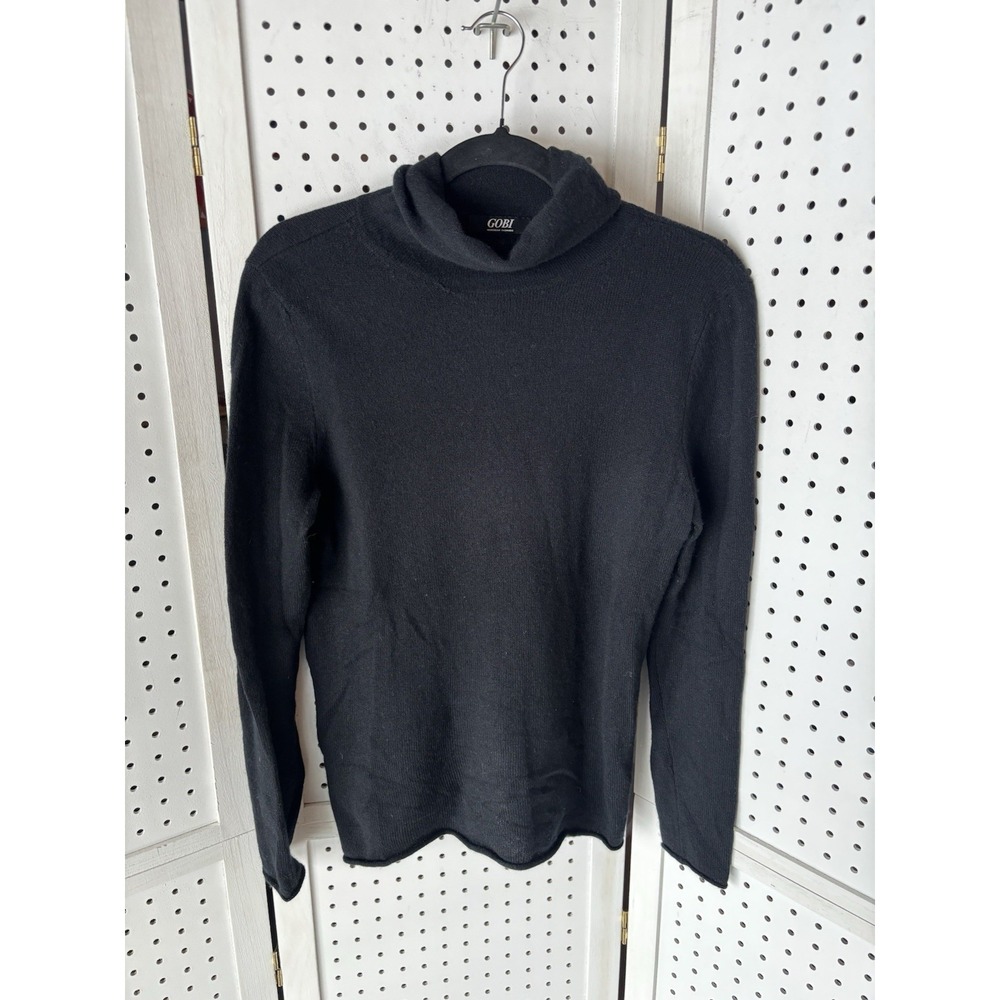 Gobi Mongolian Cashmere Black Turtleneck Sweater Women's‎ Small